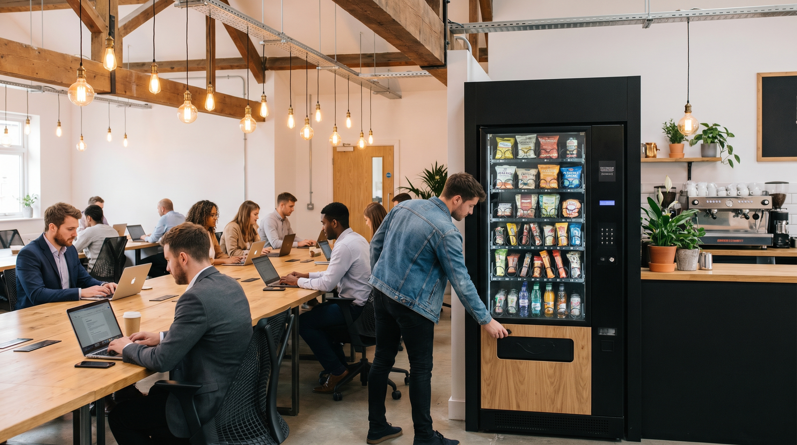 Vending machine in a Bristol co-working space