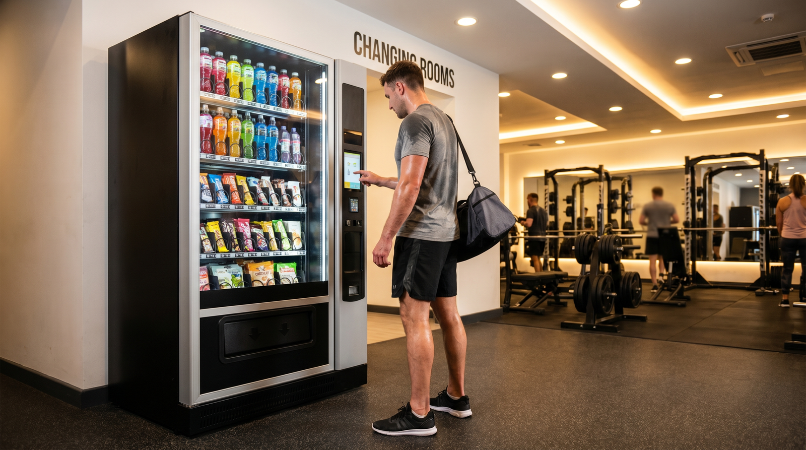 Vending machine in a Bristol gym